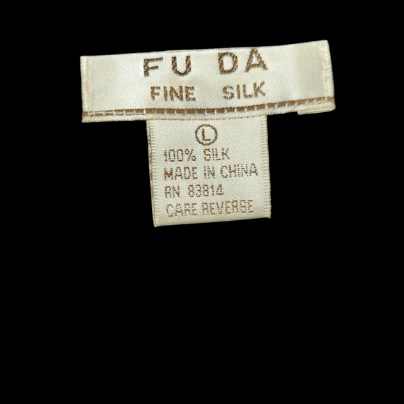 FU DA Fine Silk Shirt  Size L - Picture 8 of 8